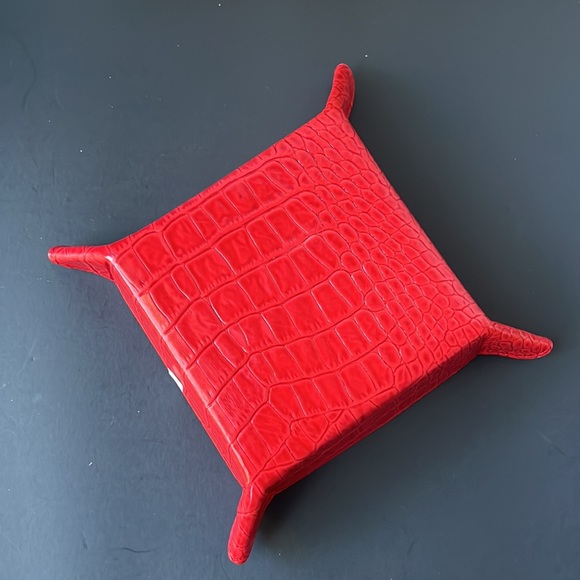 Neiman Marcus Accessories Neiman Marcus Mans Leather Accessory Tray